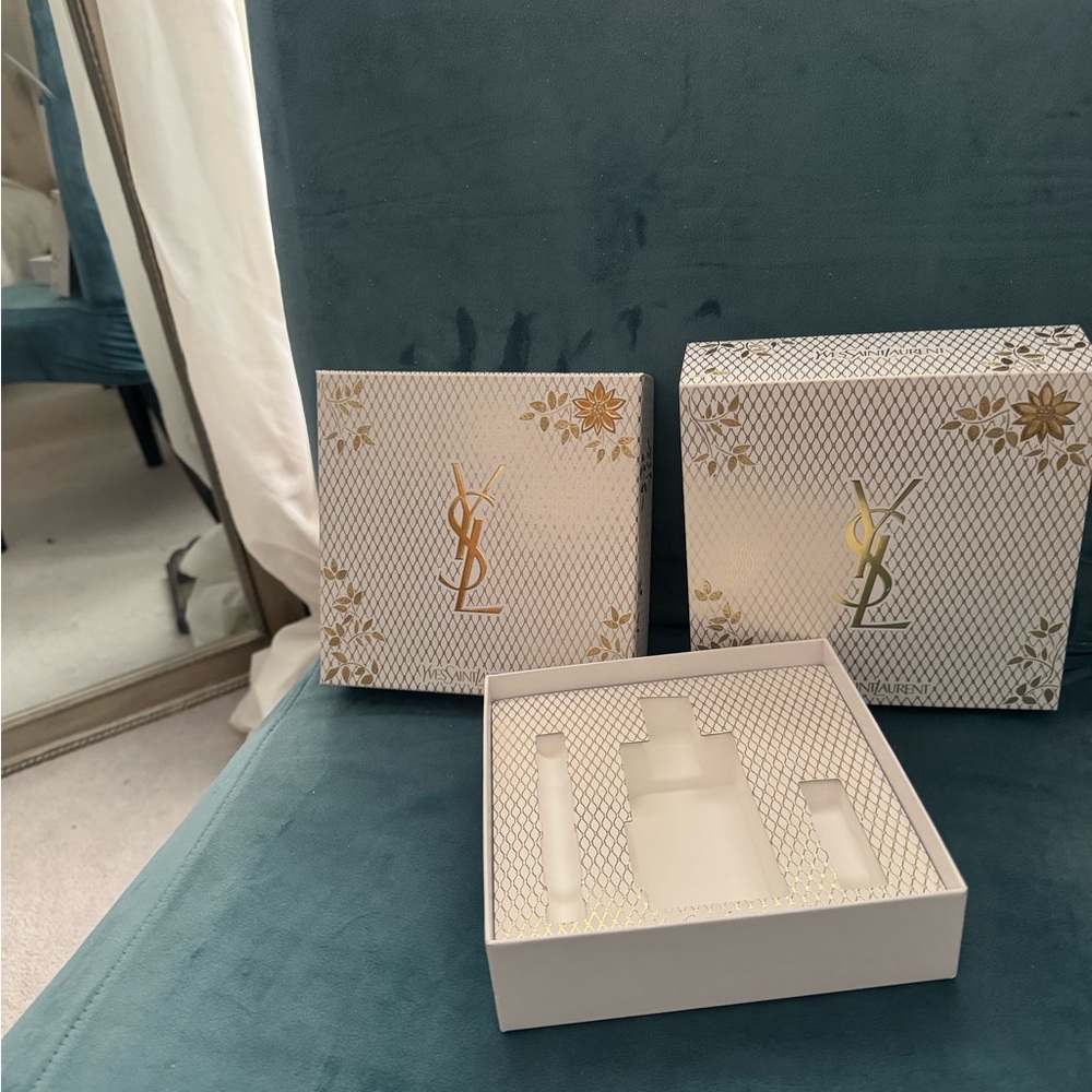 YSL Gold and White Gift Box Set